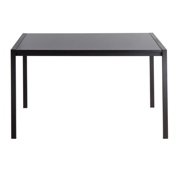 Fuji Contemporary Black Metal and Wood Dining Table 10
