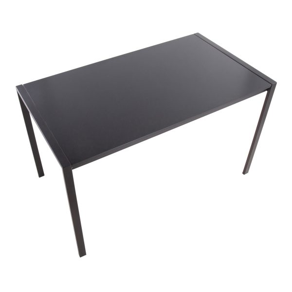Fuji Contemporary Black Metal and Wood Dining Table 11