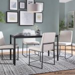 Fuji Contemporary Black Metal and Wood Dining Table 19 Fuji Contemporary Black Metal and Wood Dining Table