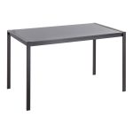 Fuji Contemporary Black Metal and Wood Dining Table 21 Fuji Contemporary Black Metal and Wood Dining Table