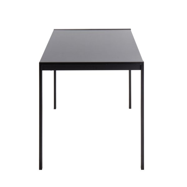 Fuji Contemporary Black Metal and Wood Dining Table 8