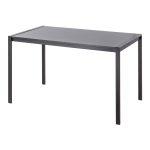 Fuji Contemporary Black Metal and Wood Dining Table 23 Fuji Contemporary Black Metal and Wood Dining Table