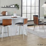 Fuji Contemporary Glass Top Stainless Steel Dining Table