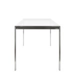 Fuji Contemporary Glass Top Stainless Steel Dining Table