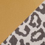 Fuji Contemporary Gold Metal Beige Leopard Fabric Bench 20 Fuji Contemporary Gold Metal Beige Leopard Fabric Bench