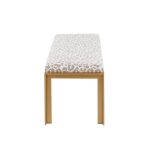 Fuji Contemporary Gold Metal Grey Leopard Fabric Bench 16 Fuji Contemporary Gold Metal Grey Leopard Fabric Bench