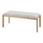 Fuji Contemporary Gold Metal Grey Leopard Fabric Bench 17 Fuji Contemporary Gold Metal Grey Leopard Fabric Bench