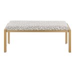 Fuji Contemporary Gold Metal Grey Leopard Fabric Bench 18 Fuji Contemporary Gold Metal Grey Leopard Fabric Bench