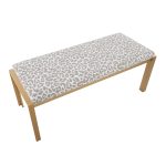 Fuji Contemporary Gold Metal Grey Leopard Fabric Bench 19 Fuji Contemporary Gold Metal Grey Leopard Fabric Bench