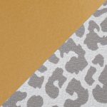 Fuji Contemporary Gold Metal Grey Leopard Fabric Bench 20 Fuji Contemporary Gold Metal Grey Leopard Fabric Bench