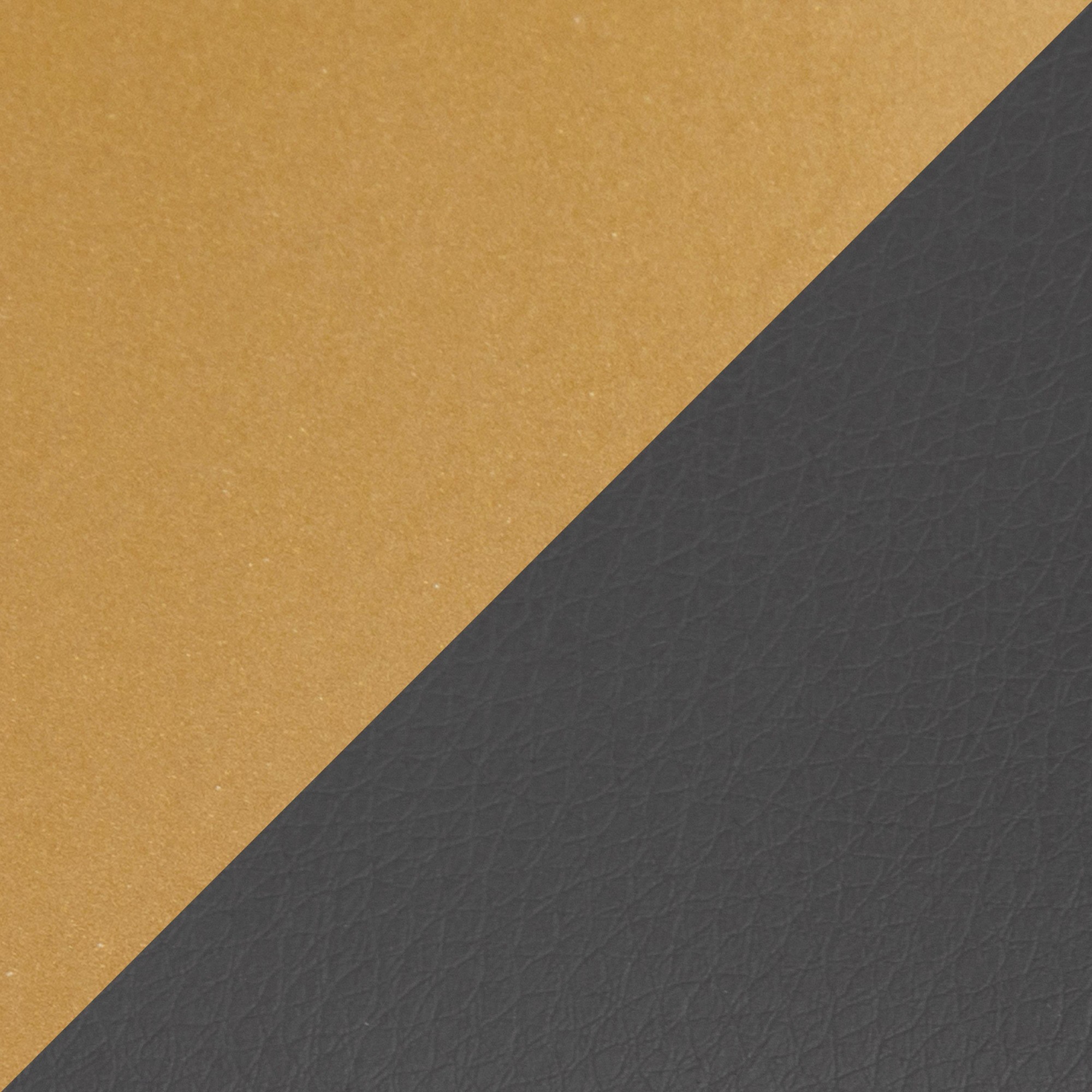 Fuji Contemporary Gold and Grey Faux Leather Bench 10 Fuji Contemporary Gold and Grey Faux Leather Bench - Image 10