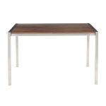 Fuji Contemporary Stainless Steel Walnut Dining Table 25 Fuji Contemporary Stainless Steel Walnut Dining Table