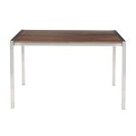 Fuji Contemporary Stainless Steel Walnut Dining Table 26 Fuji Contemporary Stainless Steel Walnut Dining Table