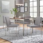 Fuji Contemporary Stainless Steel Walnut Dining Table 15 Fuji Contemporary Stainless Steel Walnut Dining Table