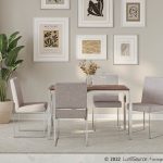 Fuji Contemporary Stainless Steel Walnut Dining Table 20 Fuji Contemporary Stainless Steel Walnut Dining Table