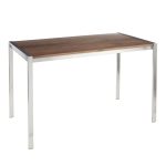 Fuji Contemporary Stainless Steel Walnut Dining Table 22 Fuji Contemporary Stainless Steel Walnut Dining Table