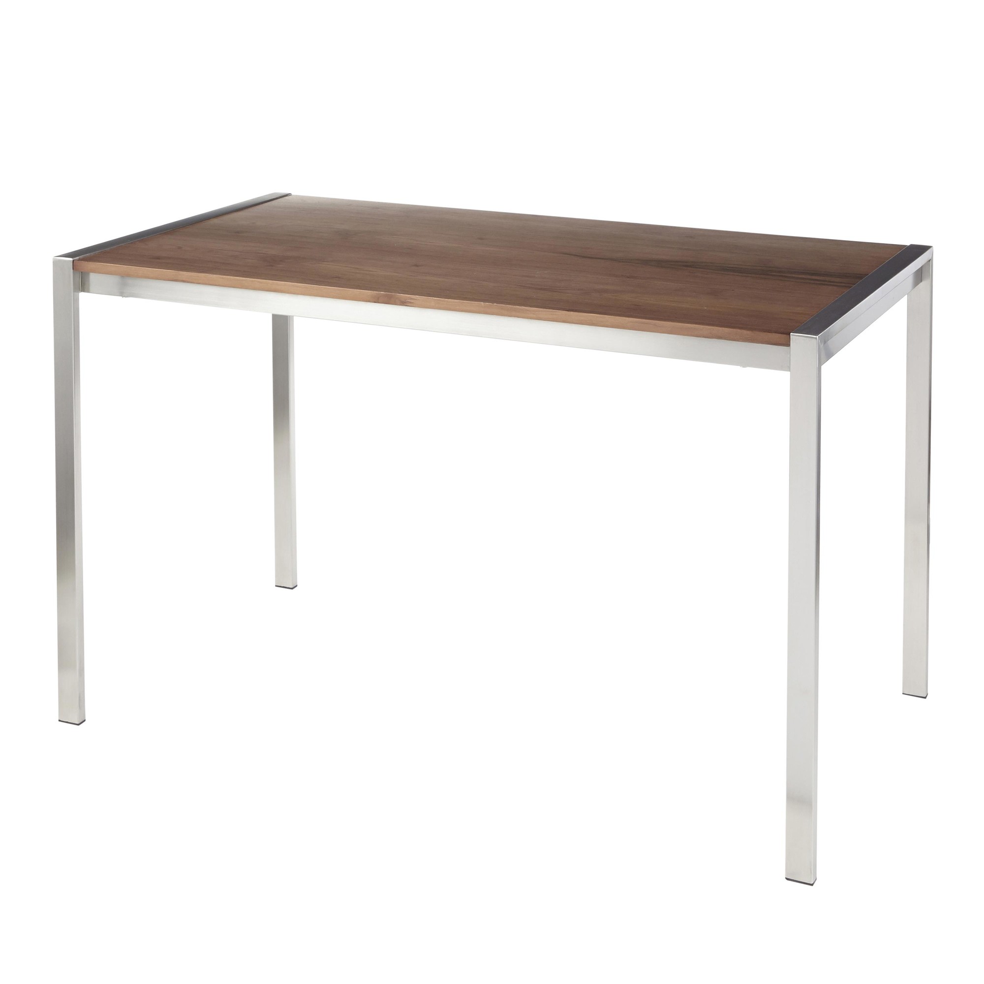 Fuji Contemporary Stainless Steel Walnut Dining Table 10 Fuji Contemporary Stainless Steel Walnut Dining Table - Image 10