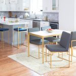 Fuji Gold Blue Velvet Glam Contemporary Counter Stool Set (Set of 2) 21 Fuji Gold Blue Velvet Glam Contemporary Counter Stool Set (Set of 2)