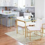 Fuji Gold White Velvet Contemporary High Back Dining Chairs (Set of 2) 25 Fuji Gold White Velvet Contemporary High Back Dining Chairs (Set of 2)