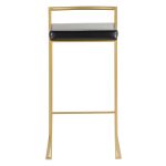 Fuji Gold and Black Faux Leather Contemporary Barstools (Set of 2) 21 Fuji Gold and Black Faux Leather Contemporary Barstools (Set of 2)
