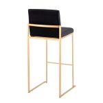 Fuji Gold and Black Velvet Contemporary High Back Barstool (Set of 2) 17 Fuji Gold and Black Velvet Contemporary High Back Barstool (Set of 2)