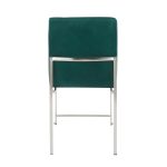 Fuji Green Velvet Stainless Steel Contemporary Dining Chairs (Set of 2) 20 Fuji Green Velvet Stainless Steel Contemporary Dining Chairs (Set of 2)