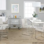 Fuji High Back Beige Fabric Contemporary Dining Chairs (Set of 2) 16 Fuji High Back Beige Fabric Contemporary Dining Chairs (Set of 2)