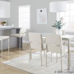 Fuji High Back Beige Fabric Contemporary Dining Chairs (Set of 2) 17 Fuji High Back Beige Fabric Contemporary Dining Chairs (Set of 2)