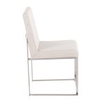 Fuji High Back Beige Fabric Contemporary Dining Chairs (Set of 2) 20 Fuji High Back Beige Fabric Contemporary Dining Chairs (Set of 2)