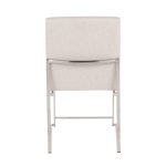 Fuji High Back Beige Fabric Contemporary Dining Chairs (Set of 2) 22 Fuji High Back Beige Fabric Contemporary Dining Chairs (Set of 2)