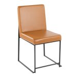 Fuji High Back Contemporary Black and Camel Dining Chairs (Set of 2) 17 Fuji High Back Contemporary Black and Camel Dining Chairs (Set of 2)