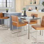 Fuji High Back Contemporary Camel Dining Chairs Brushed Steel (Set of 2) 13 Fuji High Back Contemporary Camel Dining Chairs Brushed Steel (Set of 2)