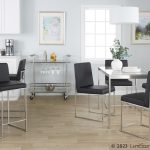 Fuji High Back Contemporary Charcoal Dining Chairs Brushed Steel (Set of 2) 14 Fuji High Back Contemporary Charcoal Dining Chairs Brushed Steel (Set of 2)