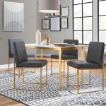 Fuji High Back Contemporary Grey Faux Leather Dining Chairs (Set of 2) 15 Fuji High Back Contemporary Grey Faux Leather Dining Chairs (Set of 2)