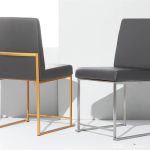 Fuji High Back Contemporary Grey Faux Leather Dining Chairs (Set of 2) 18 Fuji High Back Contemporary Grey Faux Leather Dining Chairs (Set of 2)