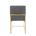 Fuji High Back Contemporary Grey Faux Leather Dining Chairs (Set of 2) 24 Fuji High Back Contemporary Grey Faux Leather Dining Chairs (Set of 2)