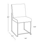 Fuji High Back Gold and Camel Contemporary Dining Chair (Set of 2) 21 Fuji High Back Gold and Camel Contemporary Dining Chair (Set of 2)