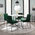 Fuji High Back Green Velvet Contemporary Dining Chairs (Set of 2) 14 Fuji High Back Green Velvet Contemporary Dining Chairs (Set of 2)