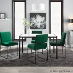 Fuji High Back Green Velvet Contemporary Dining Chairs (Set of 2) 15 Fuji High Back Green Velvet Contemporary Dining Chairs (Set of 2)