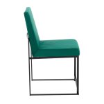 Fuji High Back Green Velvet Contemporary Dining Chairs (Set of 2) 19 Fuji High Back Green Velvet Contemporary Dining Chairs (Set of 2)