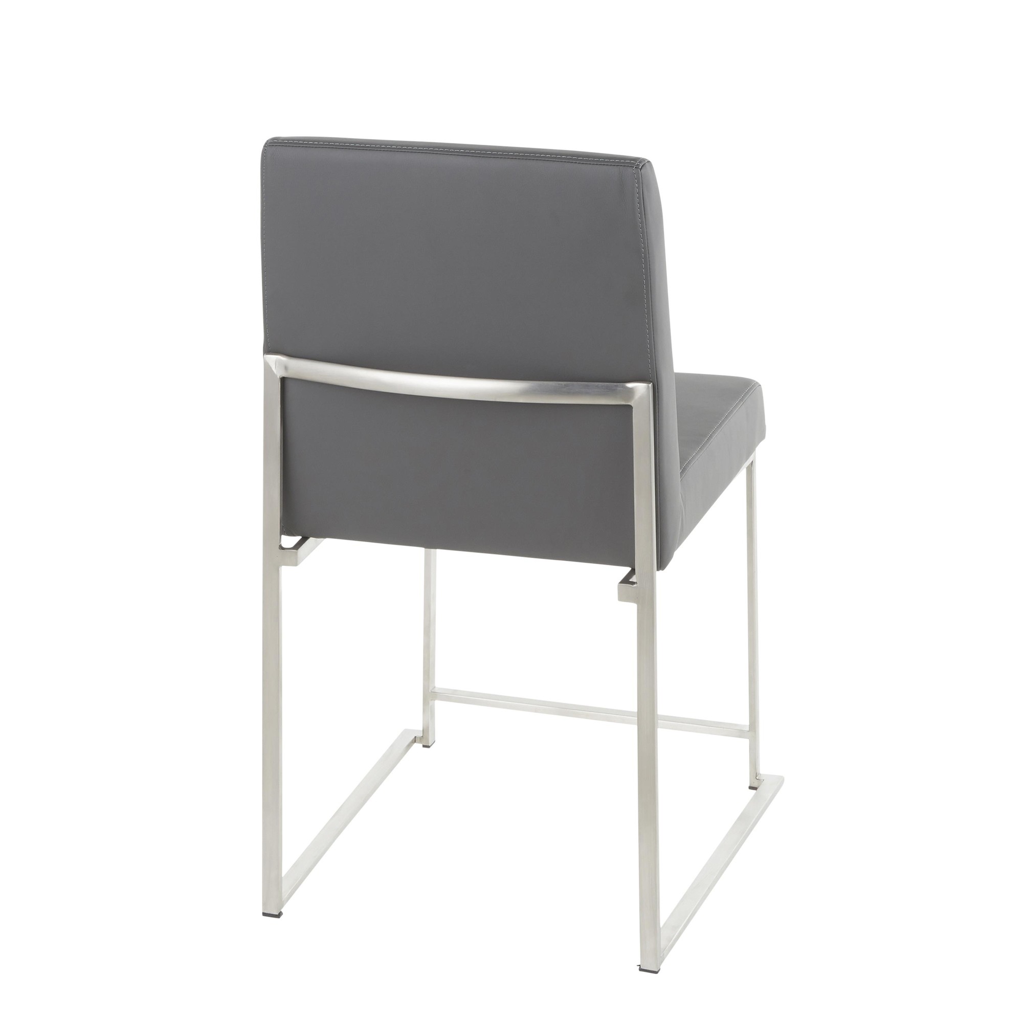Fuji High Back Grey Contemporary Dining Chairs Stainless Steel (Set of 2) 11 Fuji High Back Grey Contemporary Dining Chairs Stainless Steel (Set of 2) - Image 11