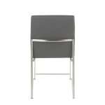 Fuji High Back Grey Contemporary Dining Chairs Stainless Steel (Set of 2) 28 Fuji High Back Grey Contemporary Dining Chairs Stainless Steel (Set of 2)
