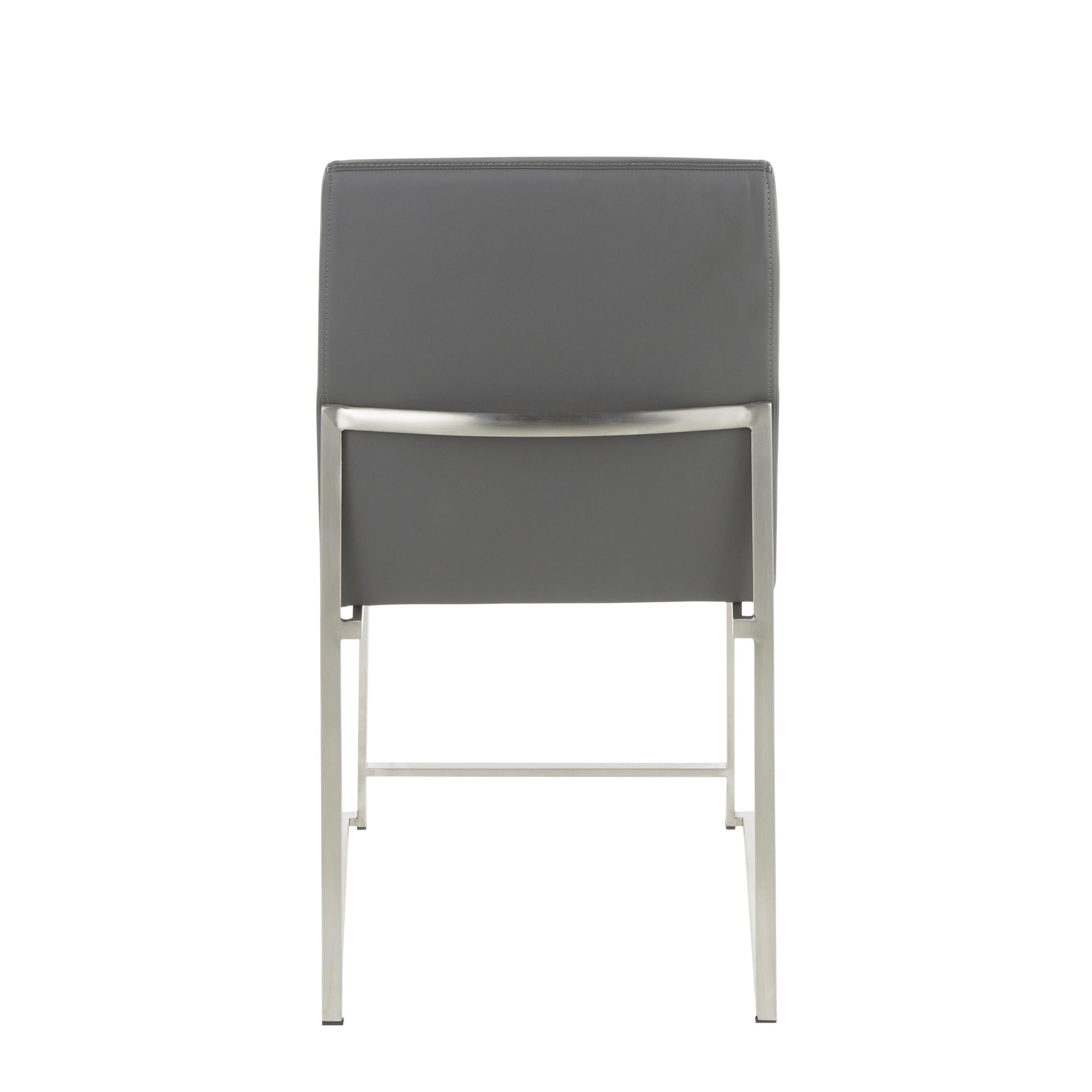 Fuji High Back Grey Contemporary Dining Chairs Stainless Steel (Set of 2) 12 Fuji High Back Grey Contemporary Dining Chairs Stainless Steel (Set of 2) - Image 12