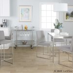Fuji High Back Light Grey Fabric Contemporary Dining Chairs (Set of 2) 16 Fuji High Back Light Grey Fabric Contemporary Dining Chairs (Set of 2)
