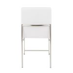 Fuji High Back Stainless Steel White Velvet Dining Chairs (Set of 2) 28 Fuji High Back Stainless Steel White Velvet Dining Chairs (Set of 2)