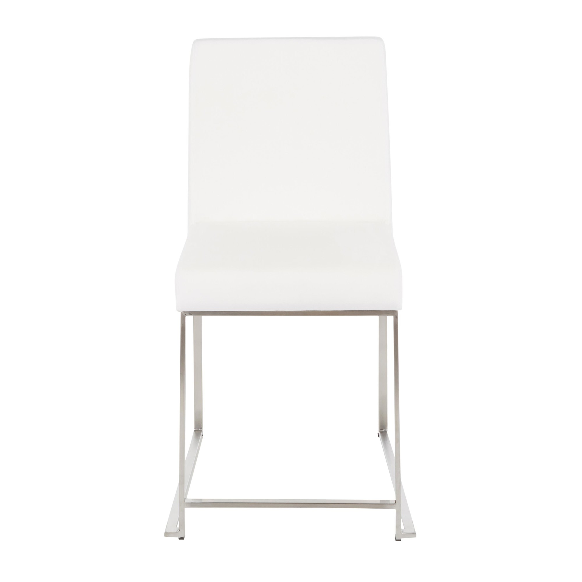 Fuji High Back Stainless Steel White Velvet Dining Chairs (Set of 2) 13 Fuji High Back Stainless Steel White Velvet Dining Chairs (Set of 2) - Image 13