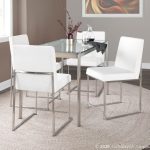 Fuji High Back Stainless Steel White Velvet Dining Chairs (Set of 2) 20 Fuji High Back Stainless Steel White Velvet Dining Chairs (Set of 2)