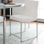 Fuji High Back Stainless Steel White Velvet Dining Chairs (Set of 2) 22 Fuji High Back Stainless Steel White Velvet Dining Chairs (Set of 2)