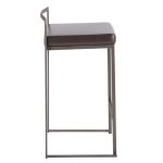 Fuji Industrial Antique Brown Faux Leather Counter Stool (Set of 2) 18 Fuji Industrial Antique Brown Faux Leather Counter Stool (Set of 2)