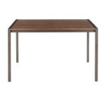 Fuji Industrial Antique Metal and Walnut Wood Dining Table 26 Fuji Industrial Antique Metal and Walnut Wood Dining Table